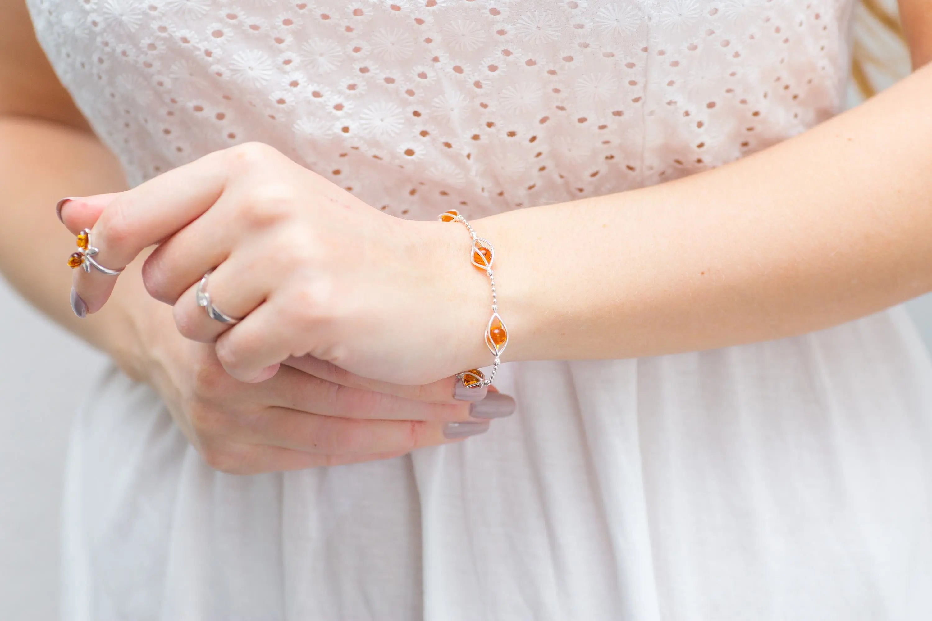 Baltic Beauty Bracelets Modern Amber Spheres Bracelet
