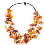 Multi Strand RAW Amber Necklace- Necklaces- Baltic Beauty