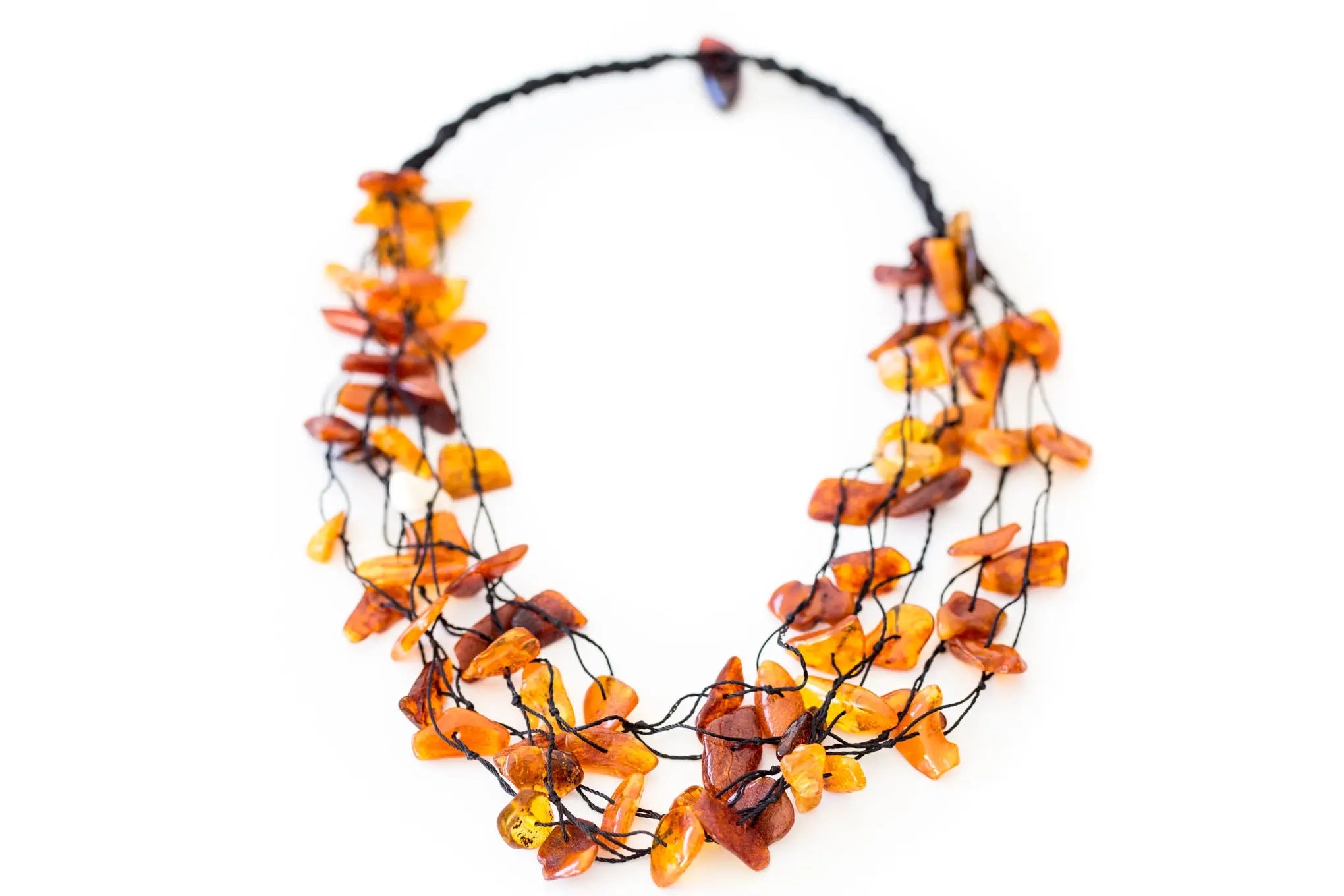 Multi Strand RAW Amber Necklace- Necklaces- Baltic Beauty