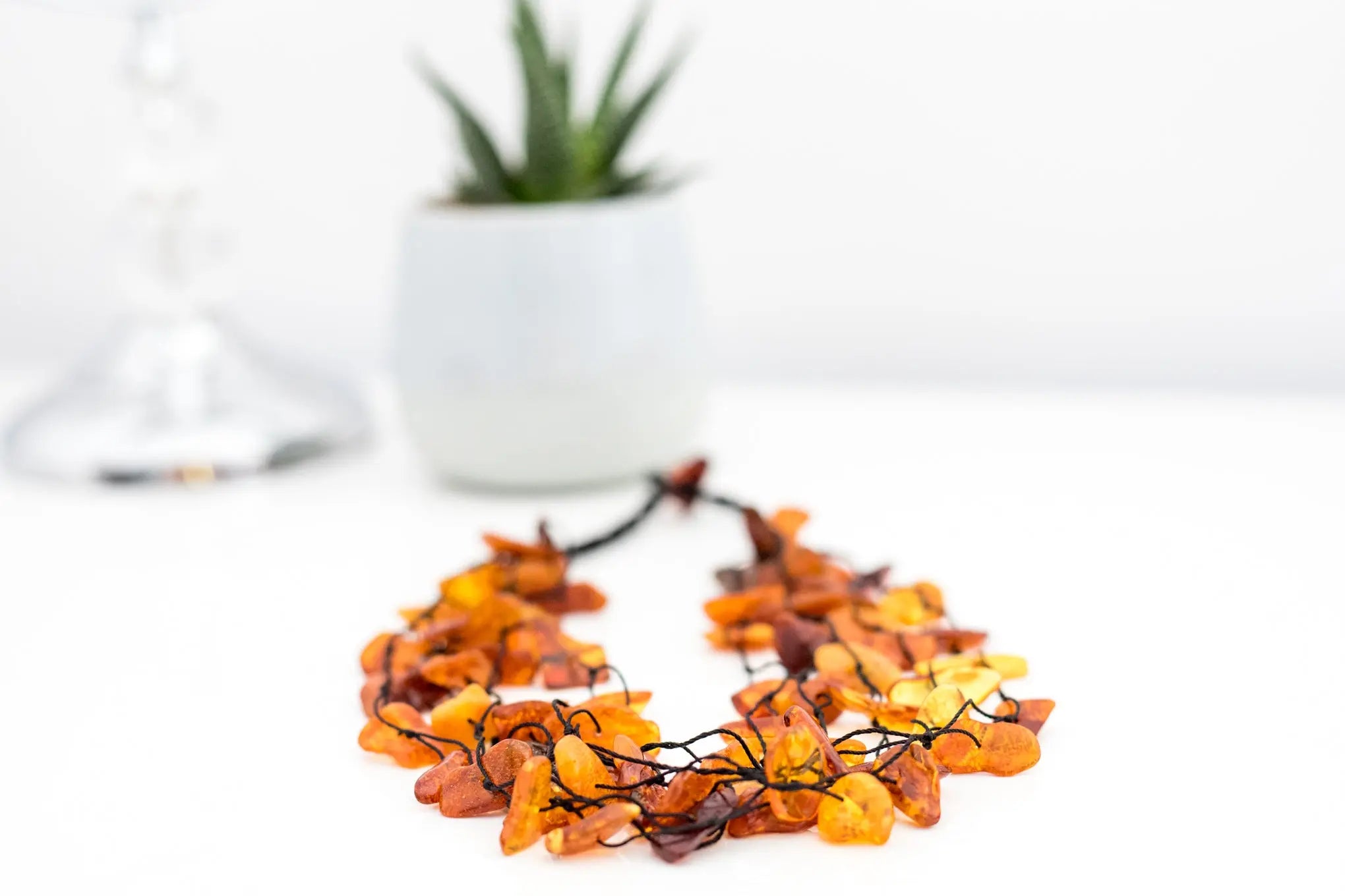 Multi Strand RAW Amber Necklace- Necklaces- Baltic Beauty