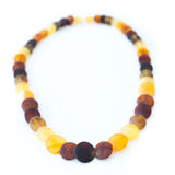 Multicolour Amber Disc Necklace- Necklaces- Baltic Beauty