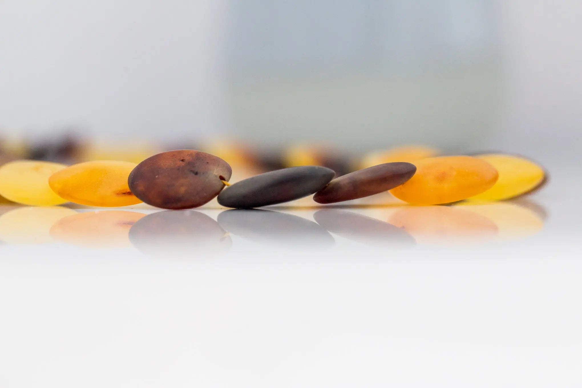 Multicolour Amber Disc Necklace- Necklaces- Baltic Beauty