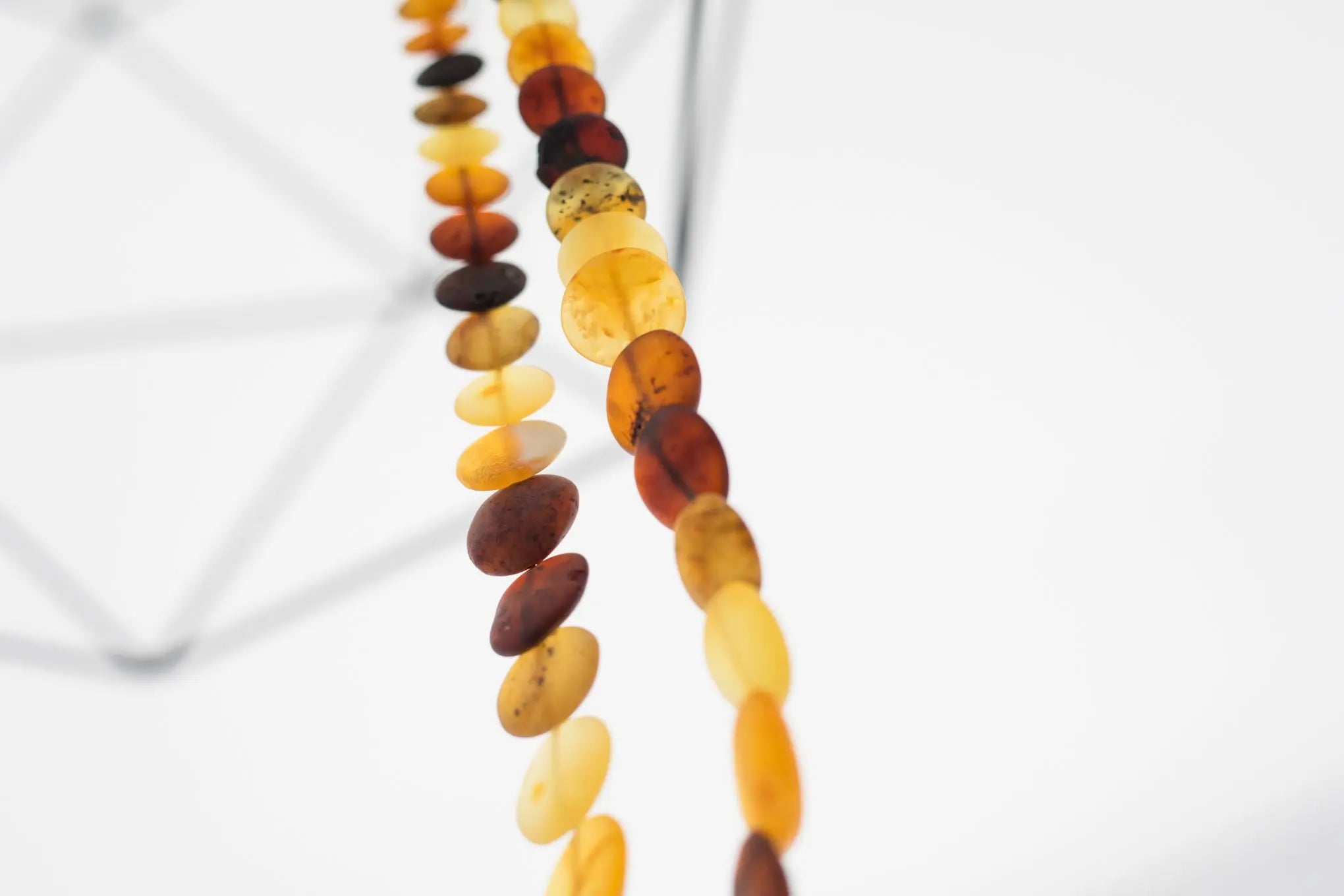 Multicolour Amber Disc Necklace- Necklaces- Baltic Beauty