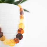 Multicolour Amber Disc Necklace- Necklaces- Baltic Beauty