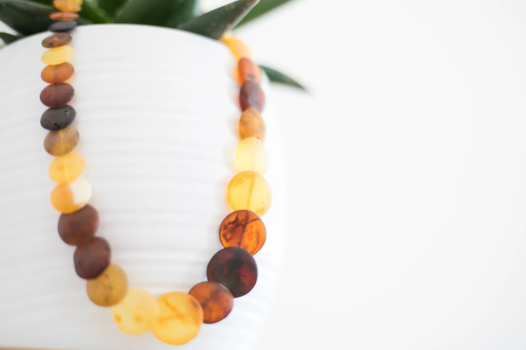 Multicolour Amber Disc Necklace- Necklaces- Baltic Beauty