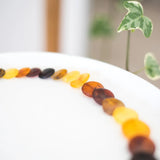 Multicolour Amber Disc Necklace- Necklaces- Baltic Beauty