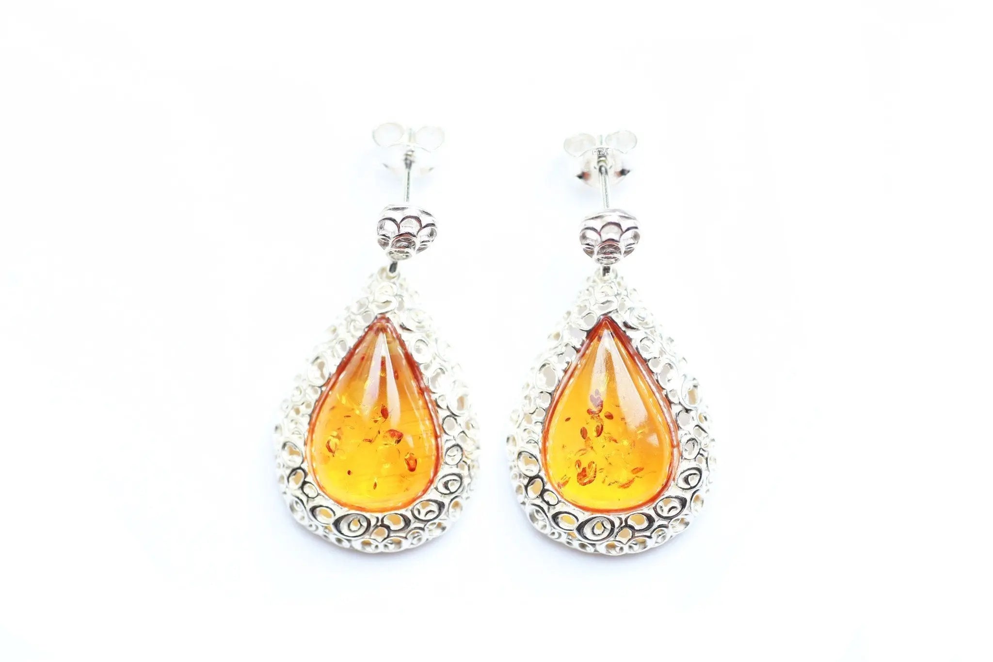 Baltic Beauty Earrings Pear Drop Frame Earrings