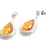 Baltic Beauty Earrings Pear Drop Frame Earrings