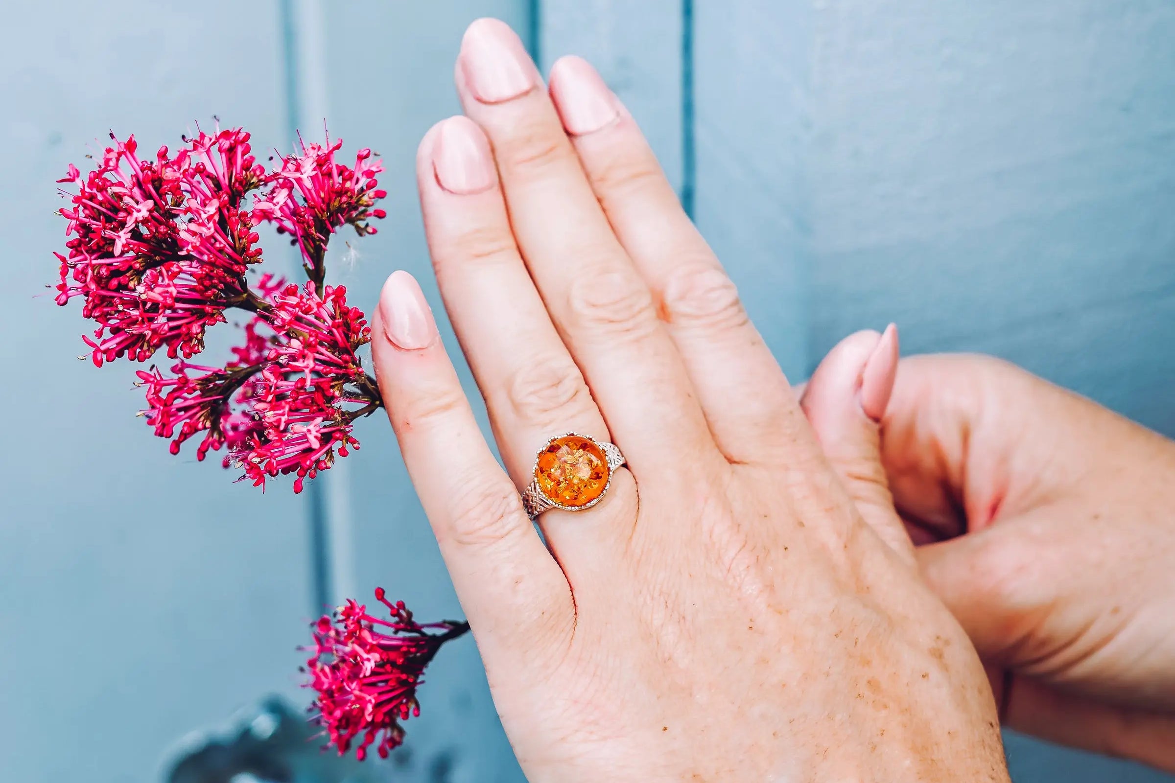 Princess Crown Amber Ring- Rings- Baltic Beauty