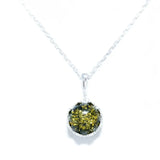 Princess Crown Green Amber Pendant- Necklaces- Baltic Beauty