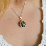 Princess Crown Green Amber Pendant- Necklaces- Baltic Beauty