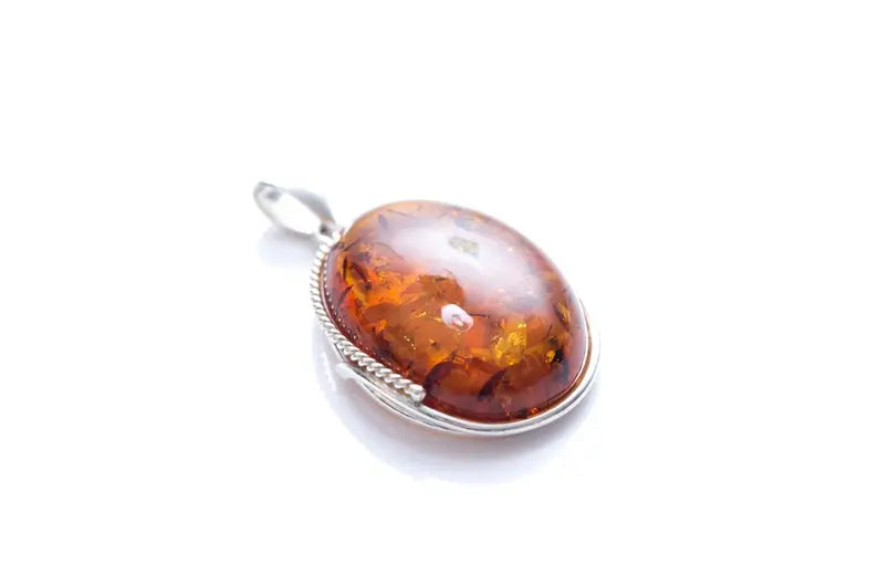 Rope Fram Statement Amber Pendant- Necklaces- Baltic Beauty