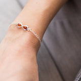 Silver Link Chain Infinity Bracelet- Bracelets- Baltic Beauty