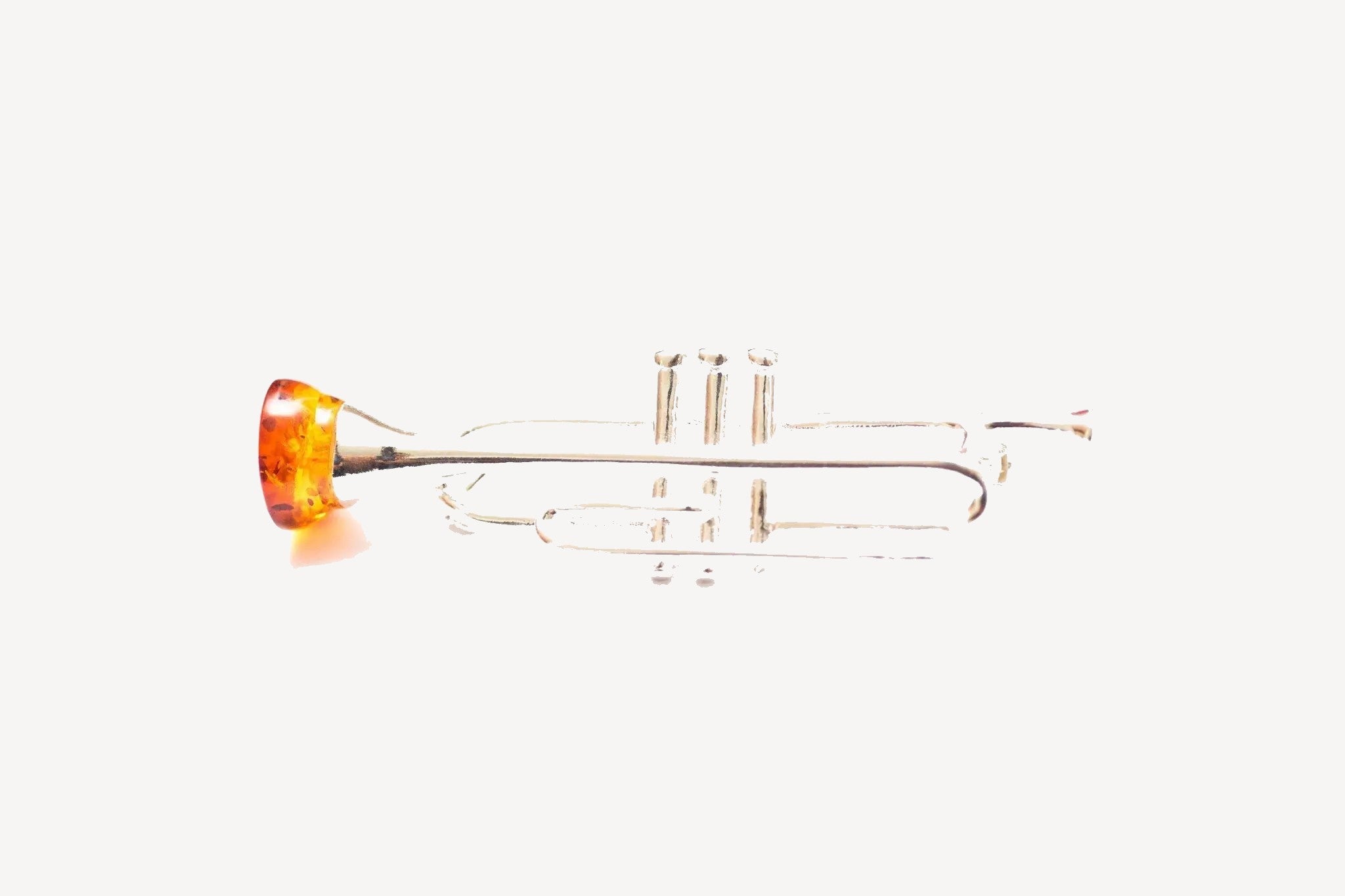 Baltic Beauty Brooches Silver Trumpet Brooch