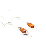 Small Droplet Amber Dangle Earrings- Earrings- Baltic Beauty