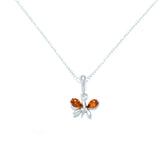 Tiny Amber Butterfly Necklace- Necklaces- Baltic Beauty