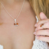 Tiny Amber Butterfly Necklace- Necklaces- Baltic Beauty