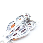 Baltic Beauty Brooches Silver & Amber Owl Brooch