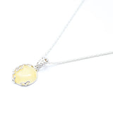 Yellow Amber Filigree Pendant- Necklaces- Baltic Beauty