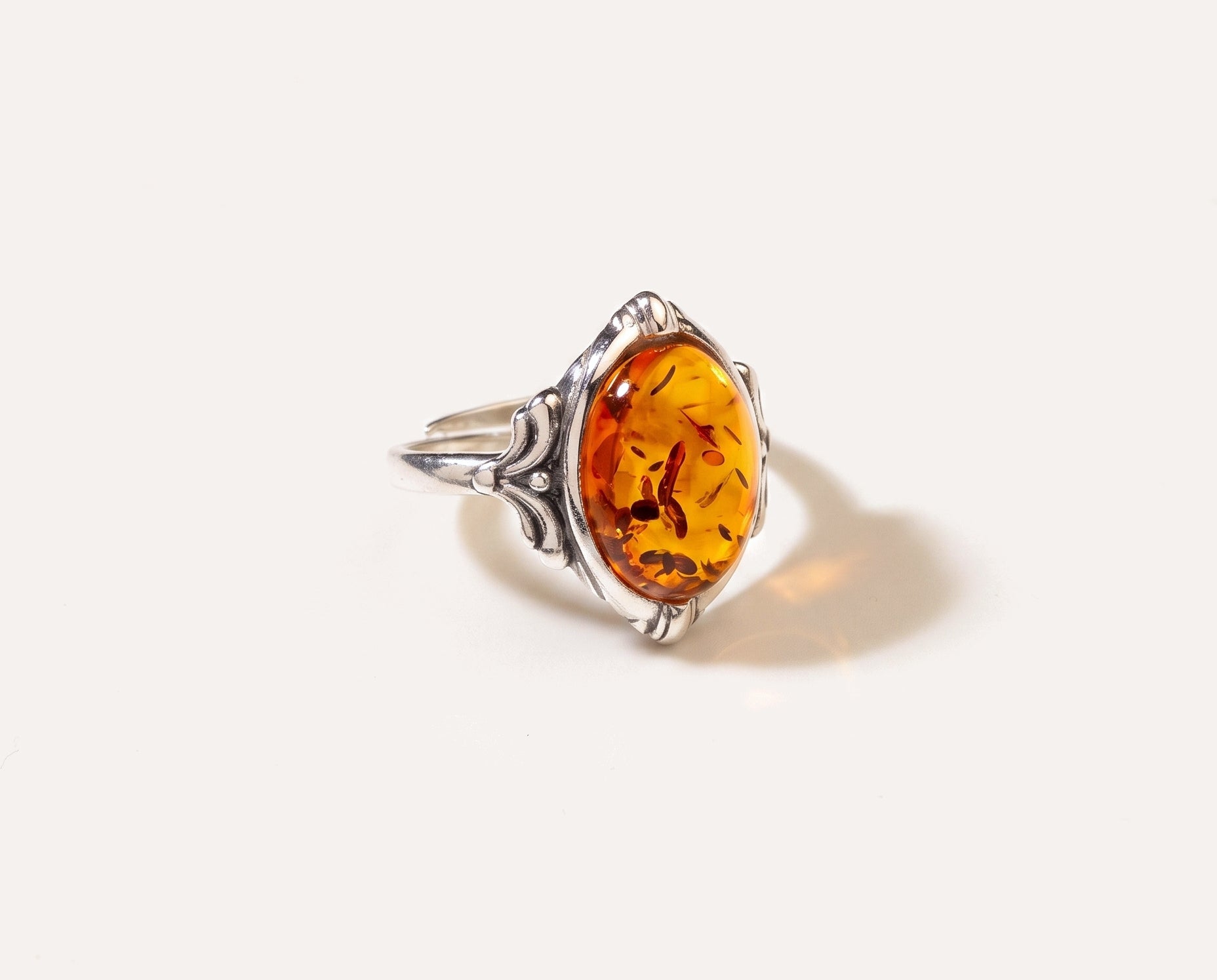 Adjustable Boho Amber Ring — Baltic amber and sterling silver jewellery by Baltic Beauty
