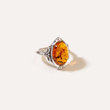 Adjustable Boho Amber Ring — Baltic amber and sterling silver jewellery by Baltic Beauty