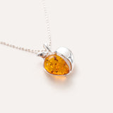 Amber Apple Pendant — Baltic amber and sterling silver jewellery by Baltic Beauty