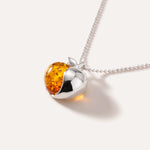 Amber Apple Pendant — Baltic amber and sterling silver jewellery by Baltic Beauty