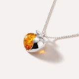 Amber Apple Pendant — Baltic amber and sterling silver jewellery by Baltic Beauty