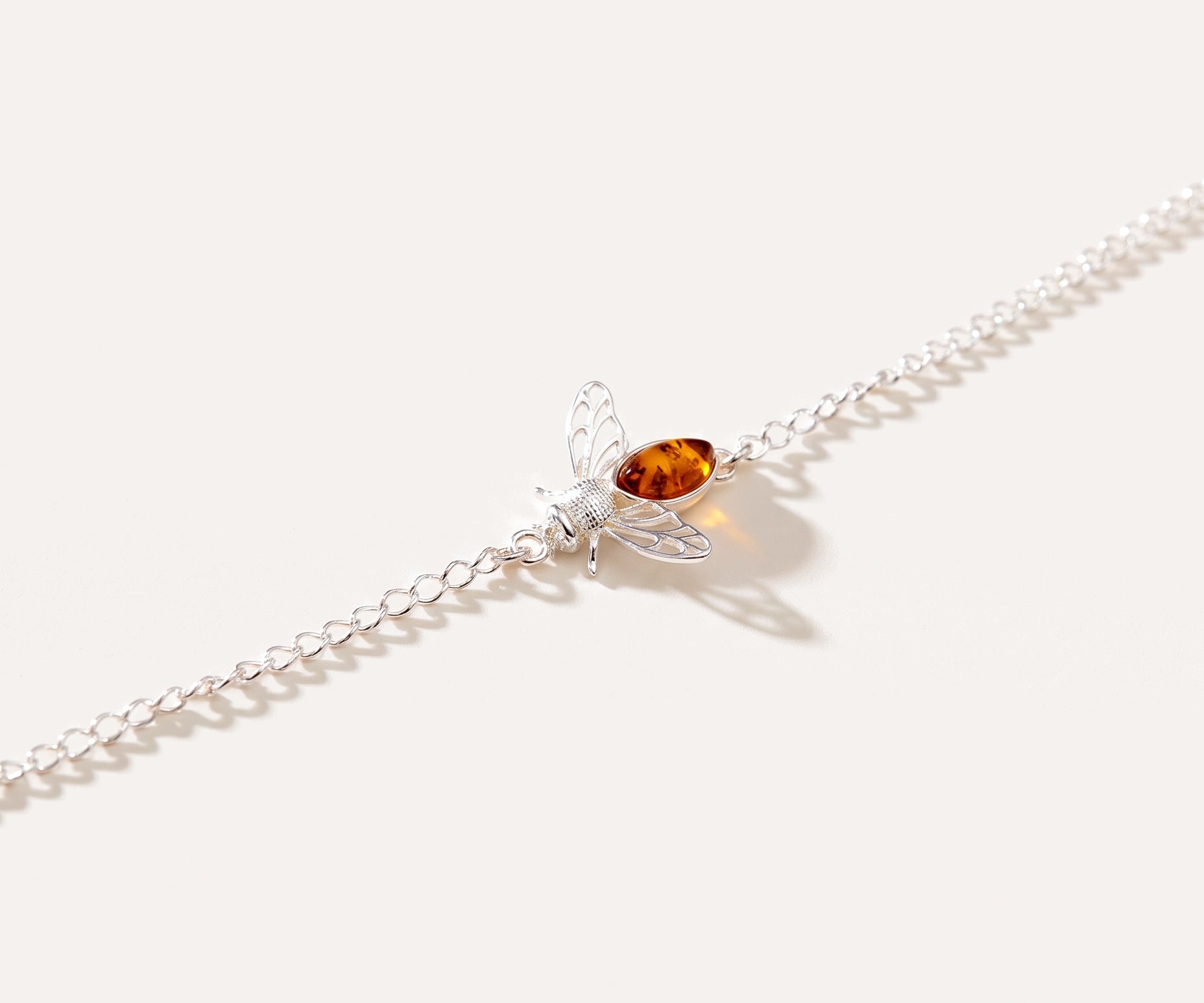Amber Bee Bracelet — Baltic amber and sterling silver jewellery by Baltic Beauty