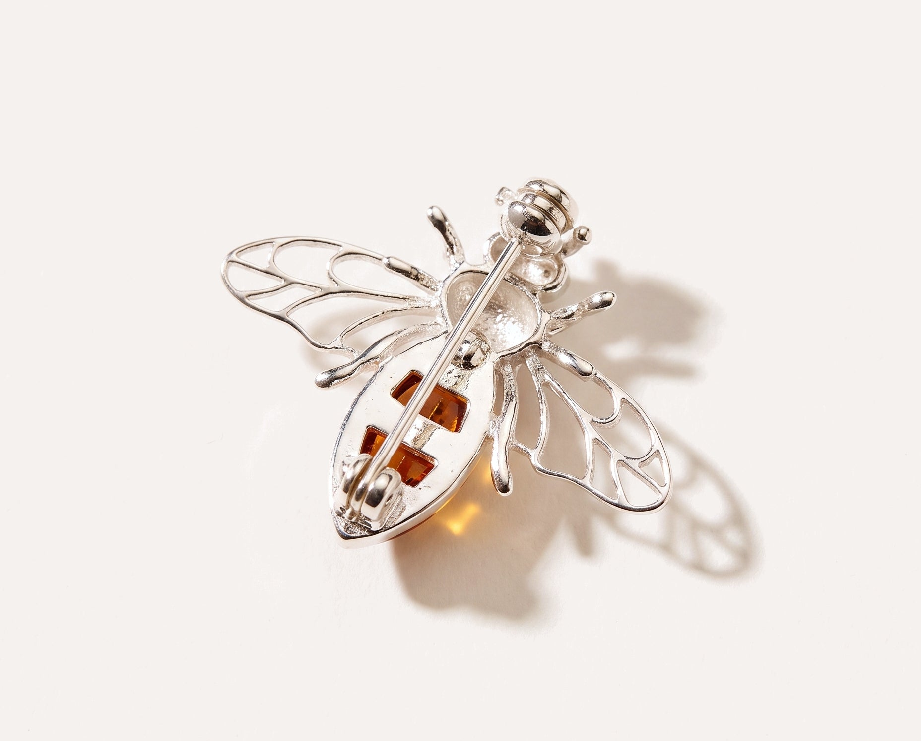 Amber Bee Brooch — Baltic amber and sterling silver jewellery by Baltic Beauty