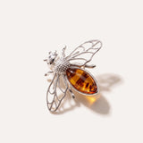 Amber Bee Brooch — Baltic amber and sterling silver jewellery by Baltic Beauty