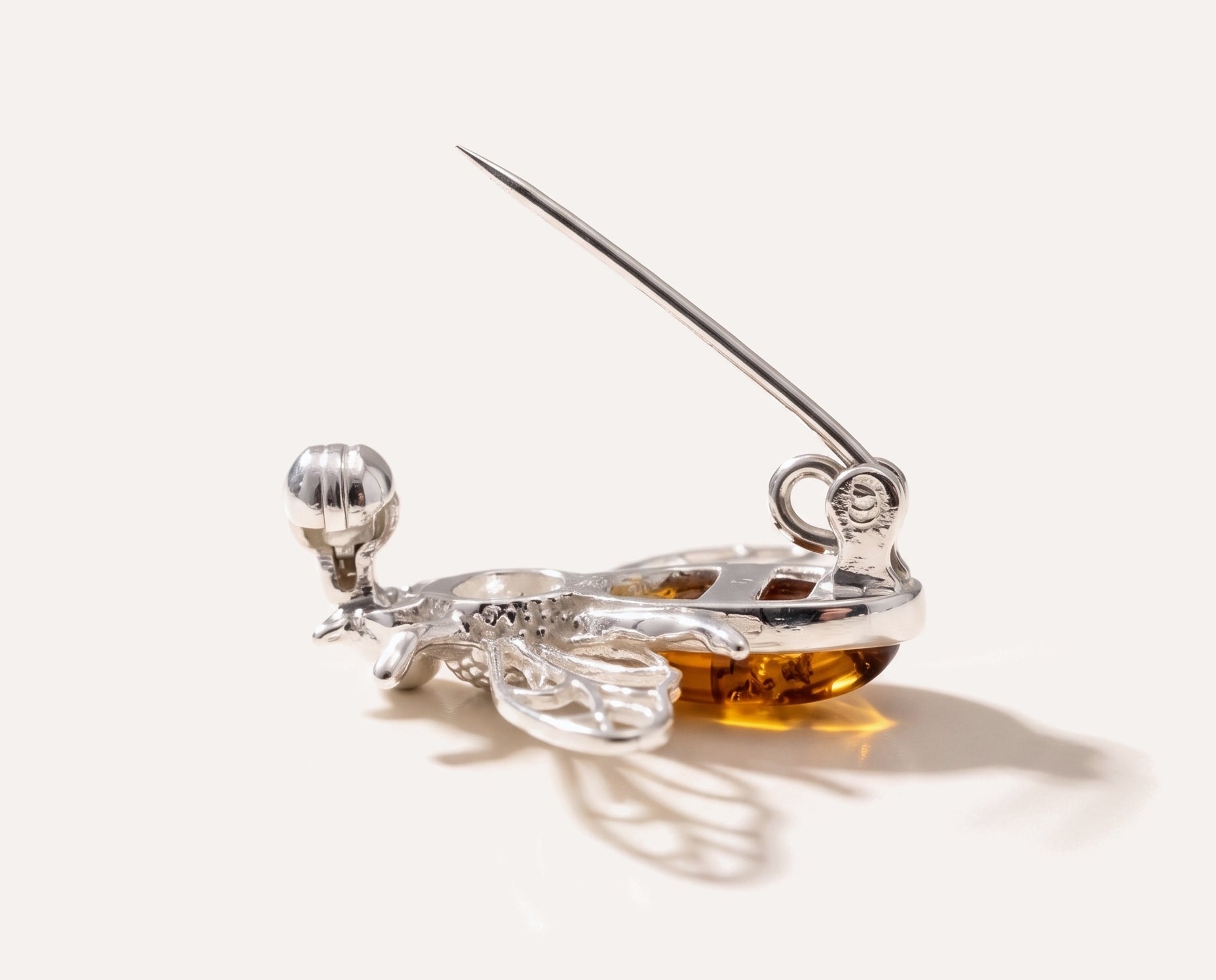 Amber Bee Brooch — Baltic amber and sterling silver jewellery by Baltic Beauty