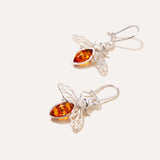Amber Bee Earrings — Baltic amber and sterling silver jewellery by Baltic Beauty