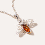 Amber Bee Necklace — Baltic amber and sterling silver jewellery by Baltic Beauty