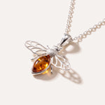 Amber Bee Necklace — Baltic amber and sterling silver jewellery by Baltic Beauty