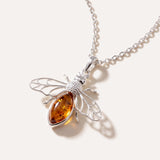 Amber Bee Necklace — Baltic amber and sterling silver jewellery by Baltic Beauty