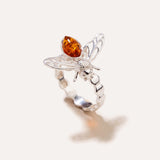 Amber Bee Ring — Baltic amber and sterling silver jewellery by Baltic Beauty
