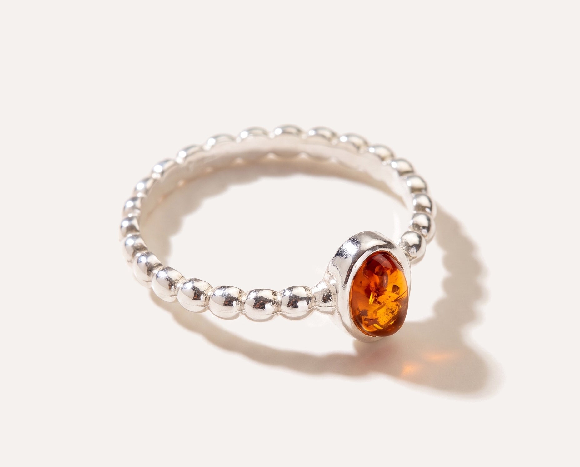 Amber Bubble Stacking Ring — Baltic amber and sterling silver jewellery by Baltic Beauty