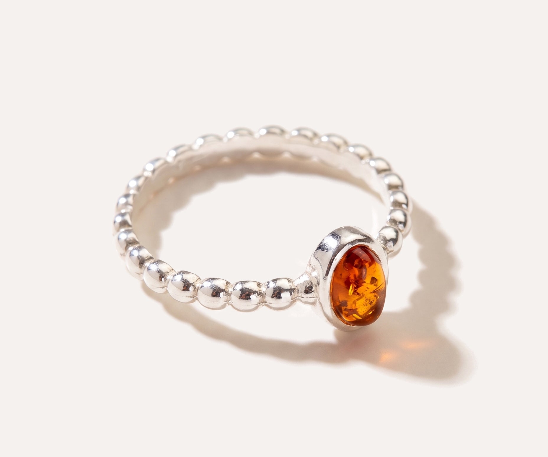 Amber Bubble Stacking Ring — Baltic amber and sterling silver jewellery by Baltic Beauty