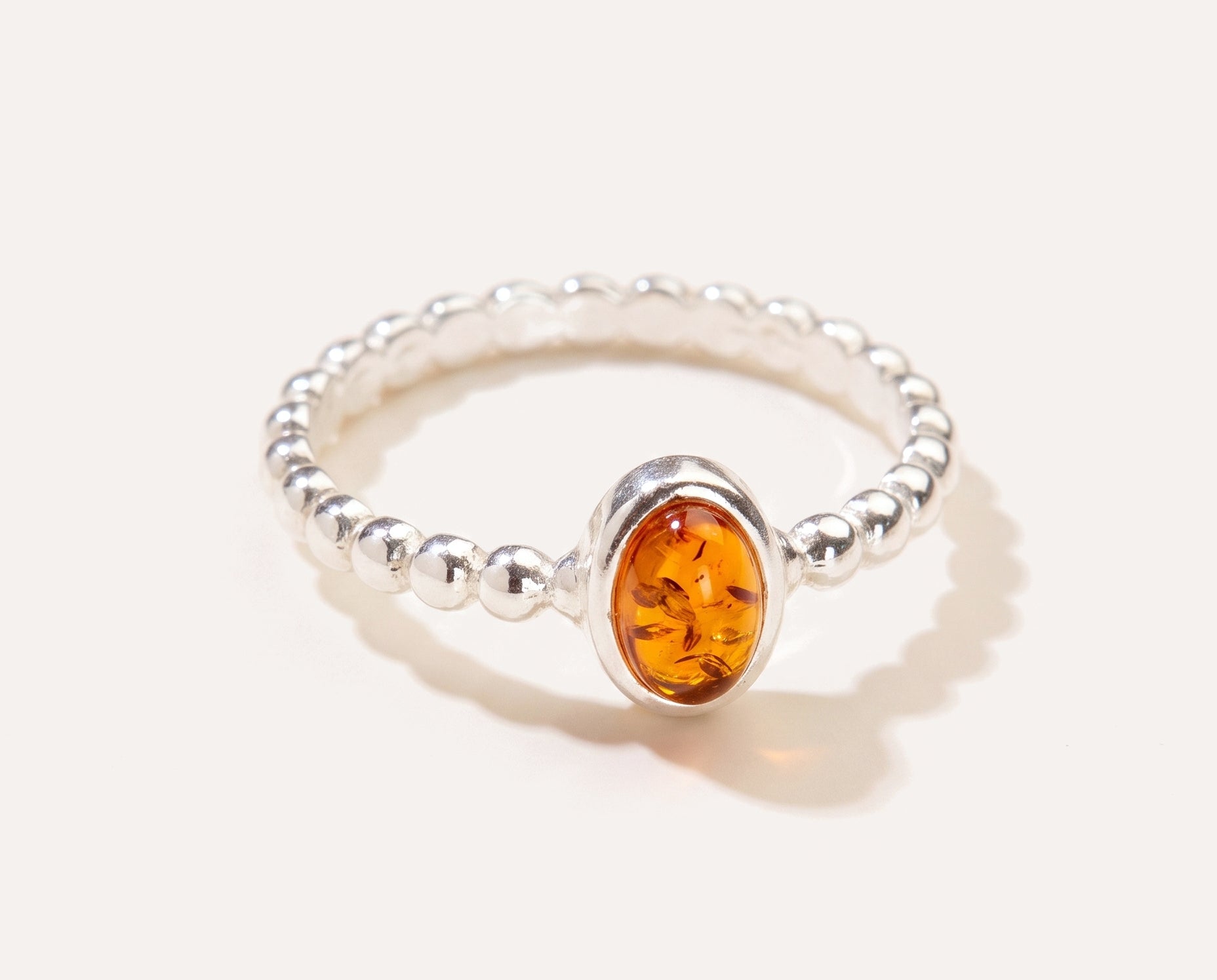 Amber Bubble Stacking Ring — Baltic amber and sterling silver jewellery by Baltic Beauty