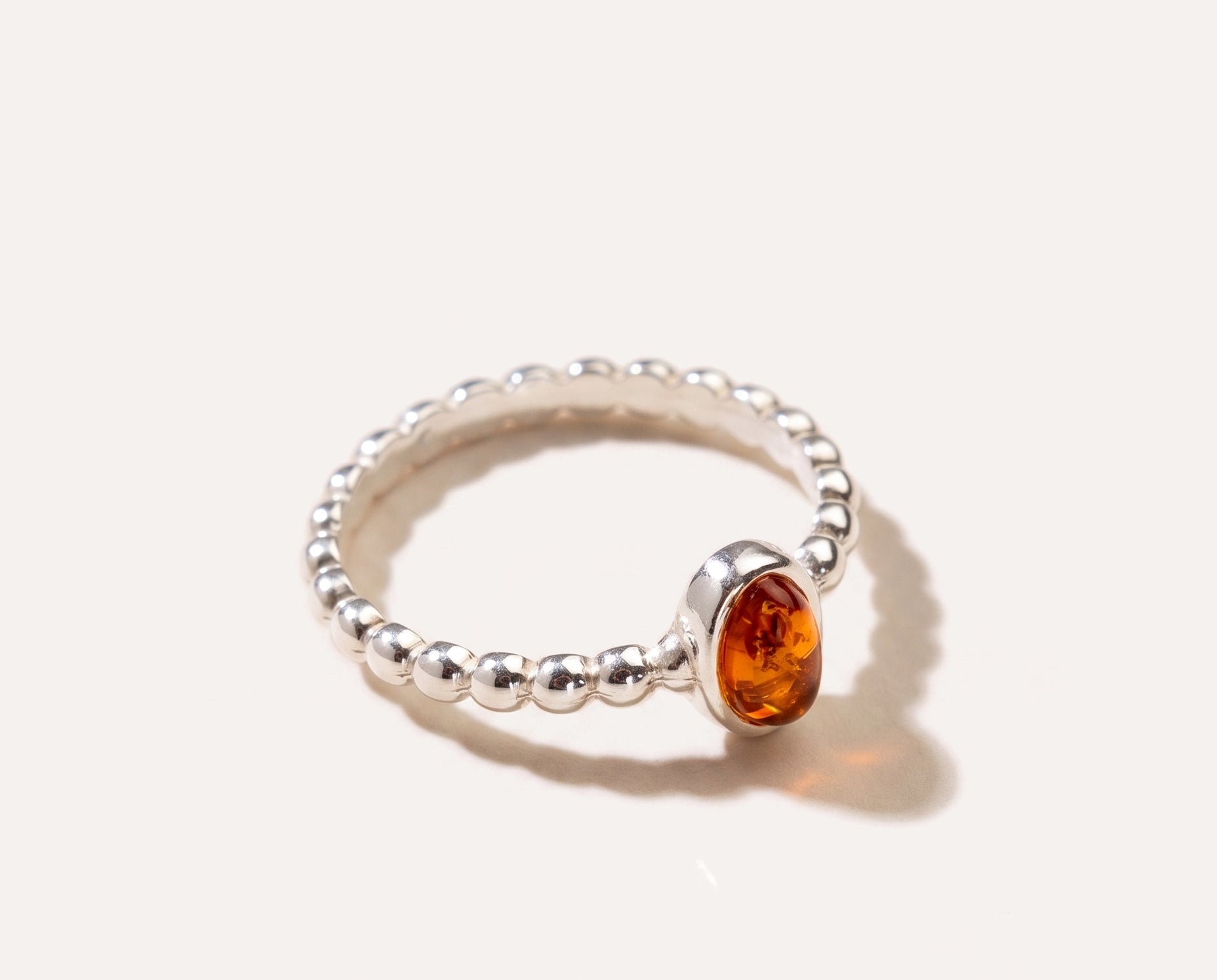 Amber Bubble Stacking Ring — Baltic amber and sterling silver jewellery by Baltic Beauty