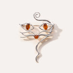 Amber Cat Brooch — Baltic amber and sterling silver jewellery by Baltic Beauty
