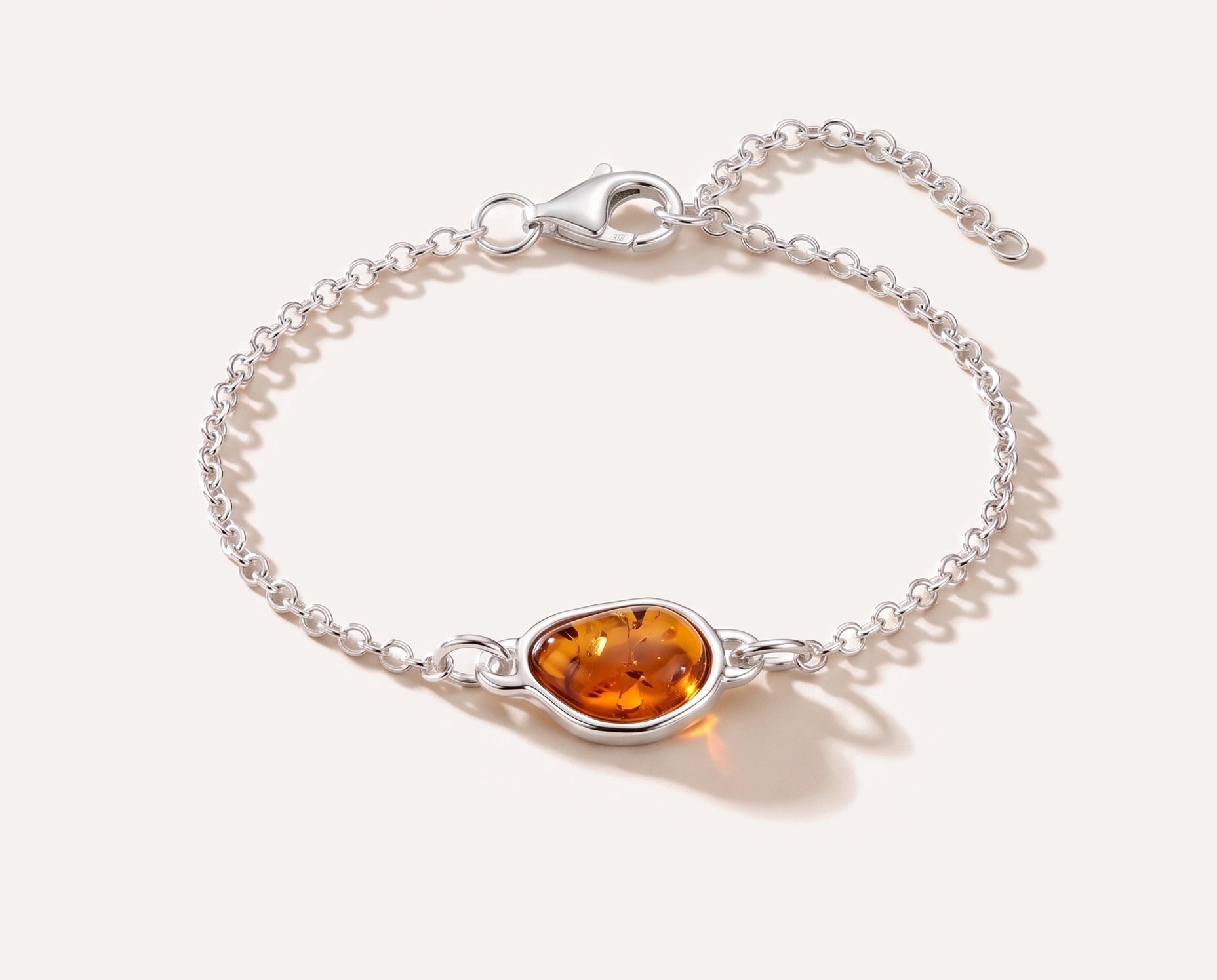 Amber ELEMENT Link Chain Bracelet — Baltic amber and sterling silver jewellery by Baltic Beauty