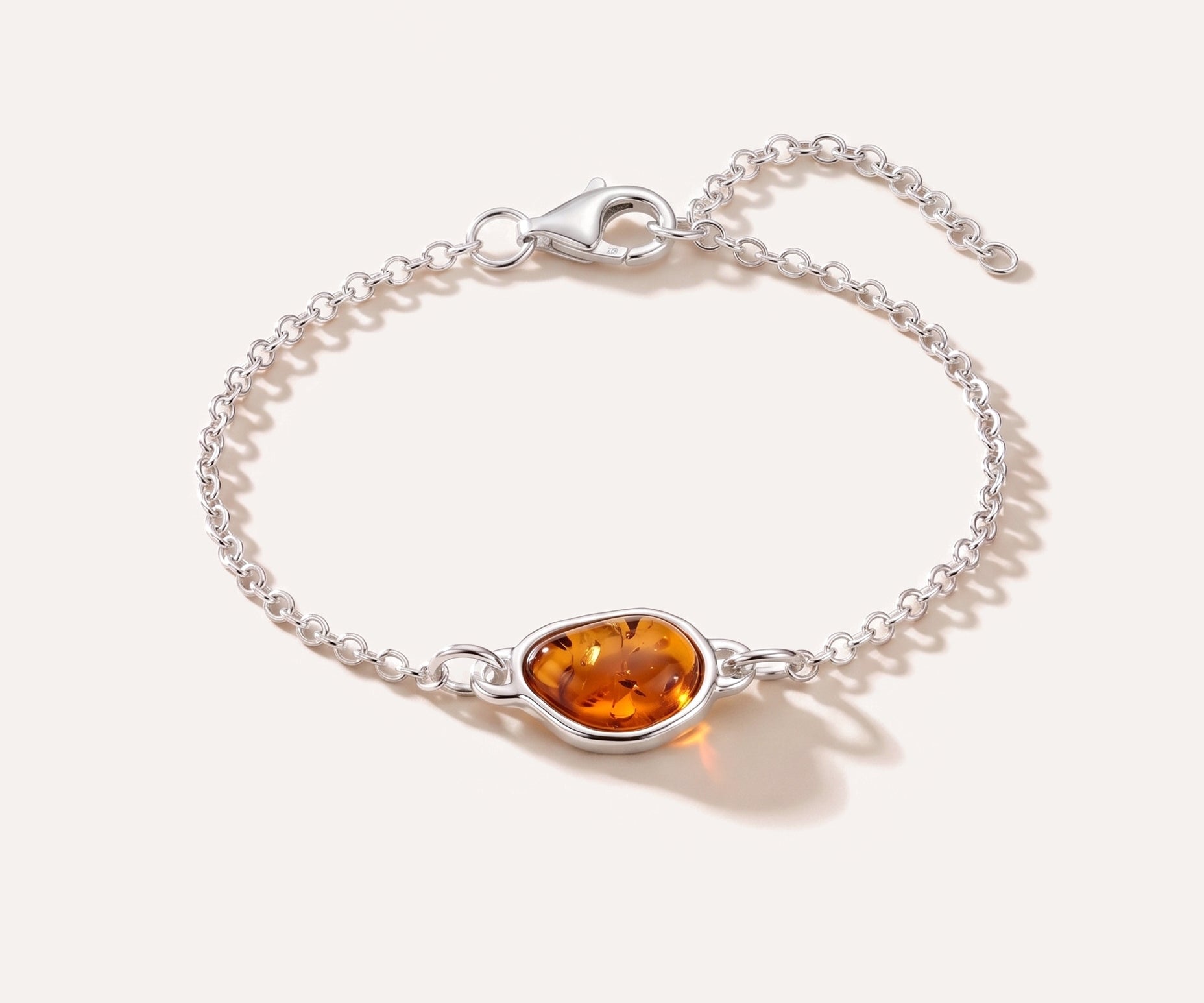 Amber ELEMENT Link Chain Bracelet — Baltic amber and sterling silver jewellery by Baltic Beauty