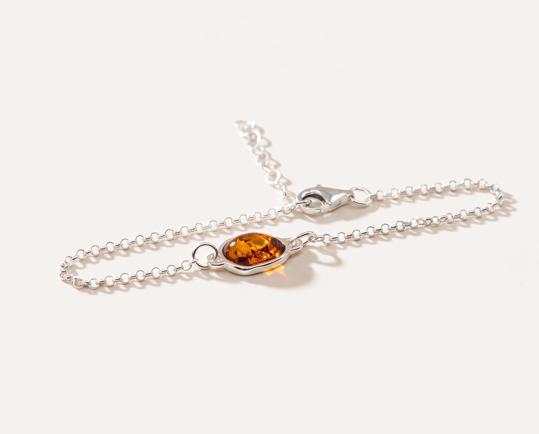Amber ELEMENT Link Chain Bracelet — Baltic amber and sterling silver jewellery by Baltic Beauty