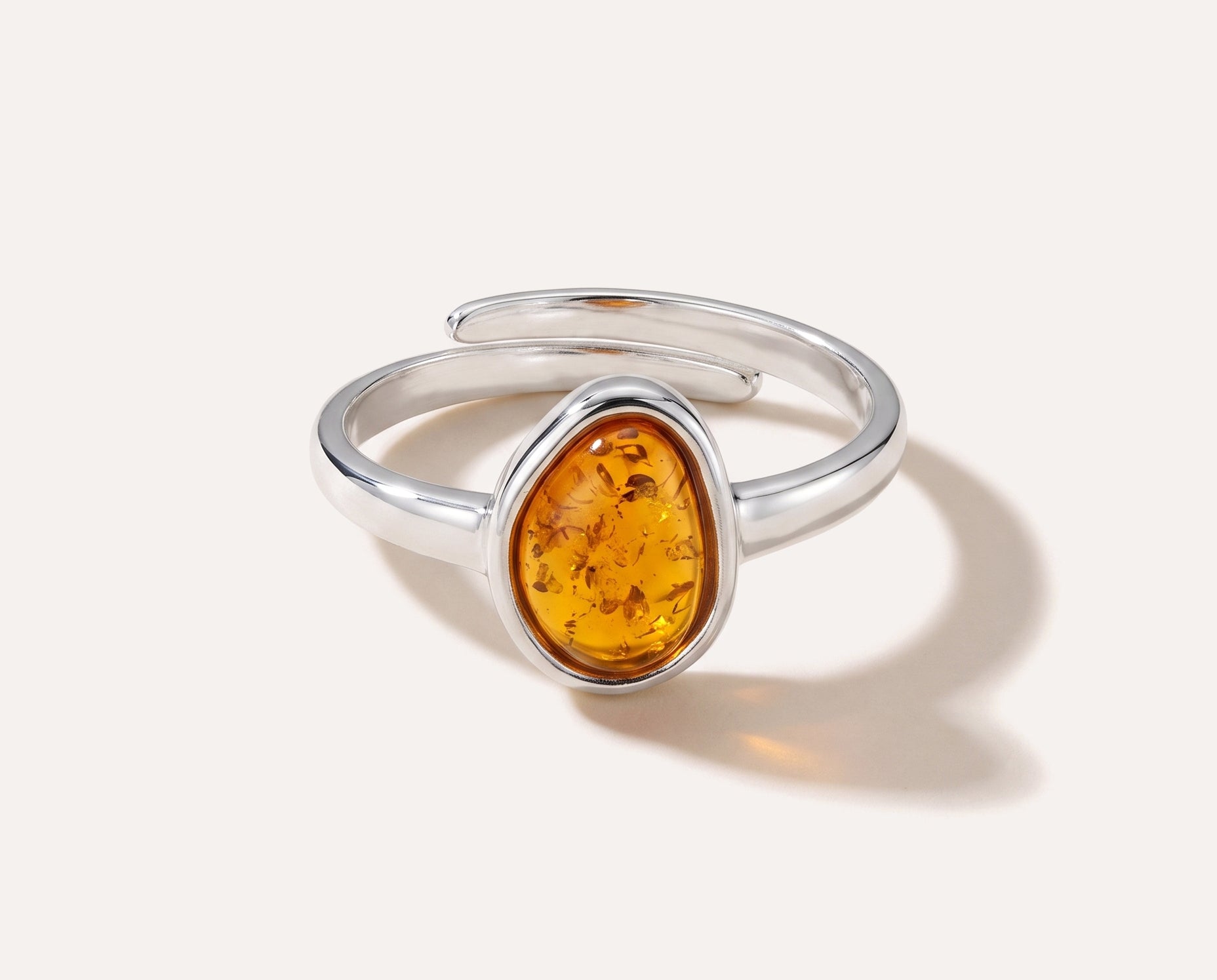 Amber ELEMENT Stacking Ring — Baltic amber and sterling silver jewellery by Baltic Beauty