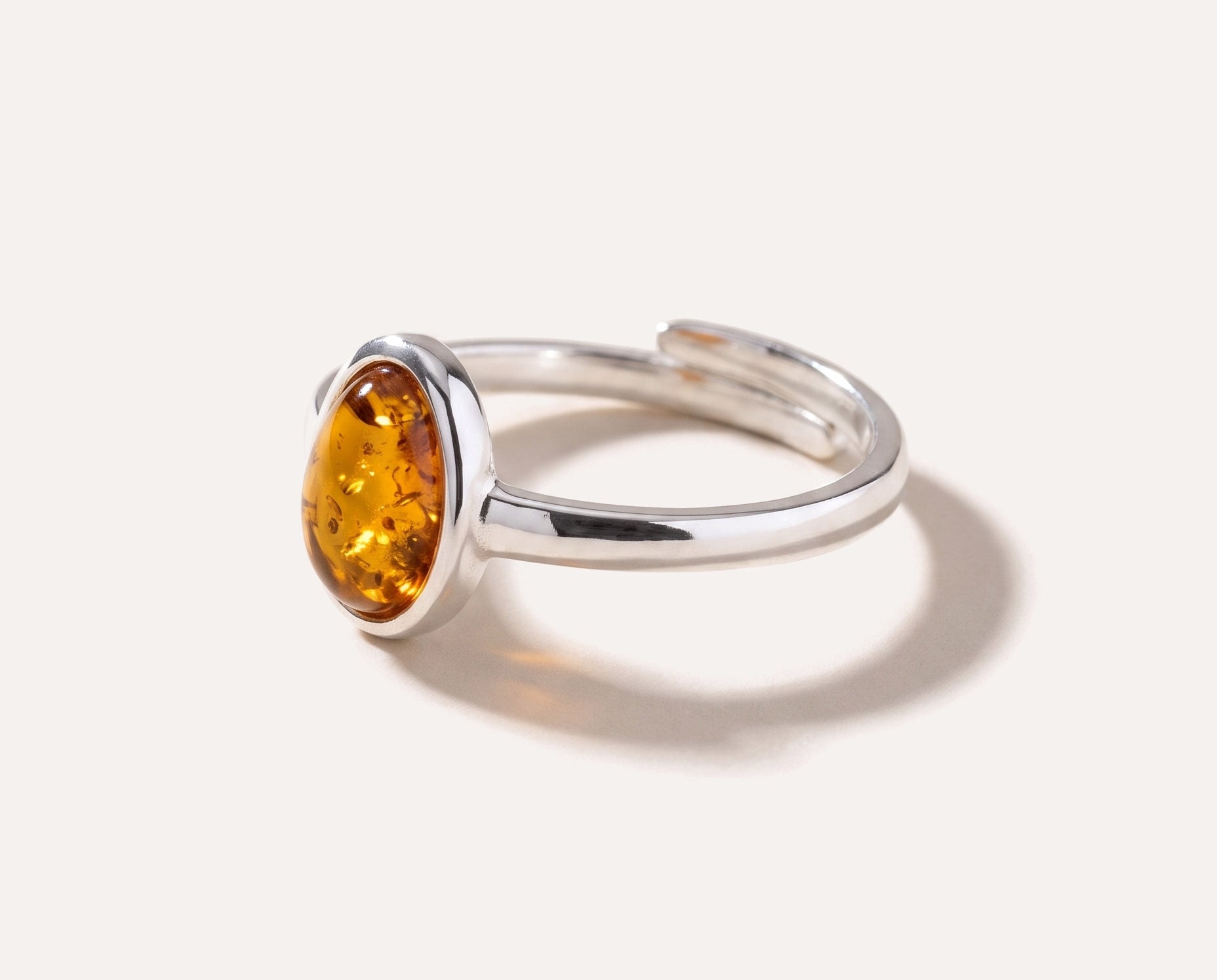 Amber ELEMENT Stacking Ring — Baltic amber and sterling silver jewellery by Baltic Beauty