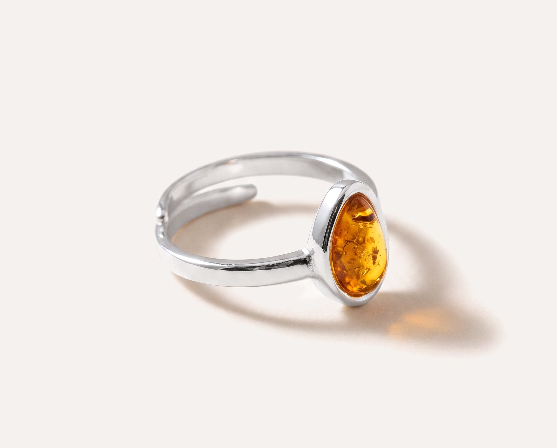 Amber ELEMENT Stacking Ring — Baltic amber and sterling silver jewellery by Baltic Beauty