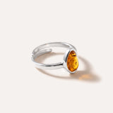 Amber ELEMENT Stacking Ring — Baltic amber and sterling silver jewellery by Baltic Beauty