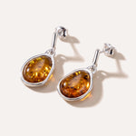 Amber ELEMENTS Drop Earrings — Baltic amber and sterling silver jewellery by Baltic Beauty